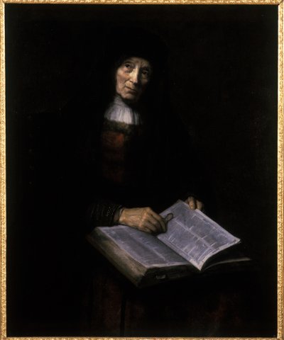 Anciana con libro de Nicolaes Maes